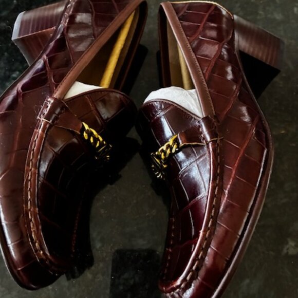 Lauren Ralph Lauren Womens Winslet Crocodile-Embossed Leather Pump - SZ 7 NEW; - Picture 3 of 8